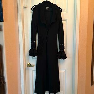 Betsy Johnson Black Crotchet long Cardigan